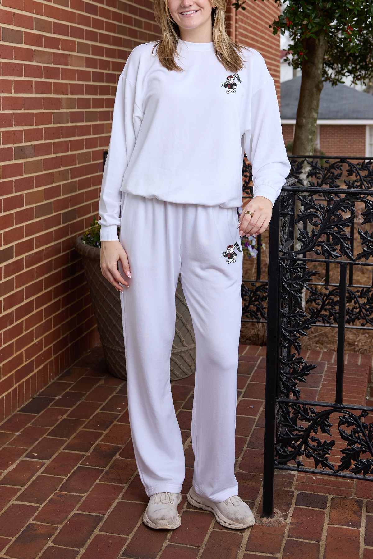 Georgia Logo Softest Fleece Straight Leg Womens Sweatpant